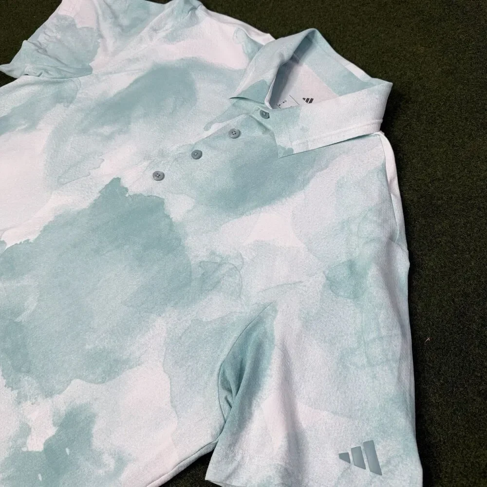 Sz M Adidas Ultimate365 Printed Cool Feeling Tour Polo Shirt JY3962 Men’s $100